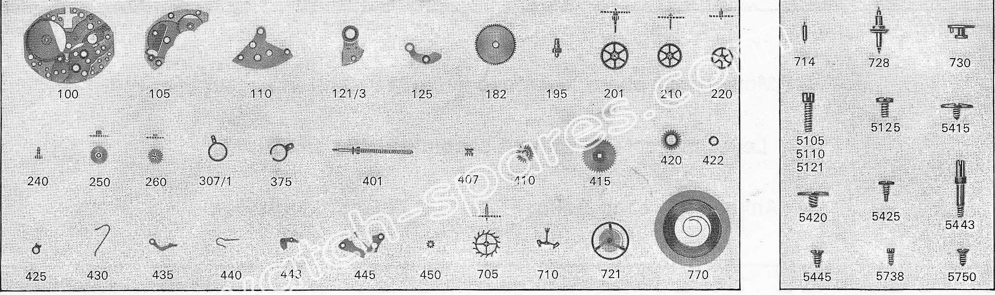 A Schild AS 1977 2 watch parts A Schild AS 1977 2 watch parts