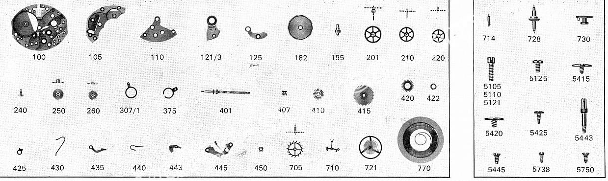 A Schild AS 1977 watch parts A Schild AS 1977 watch parts