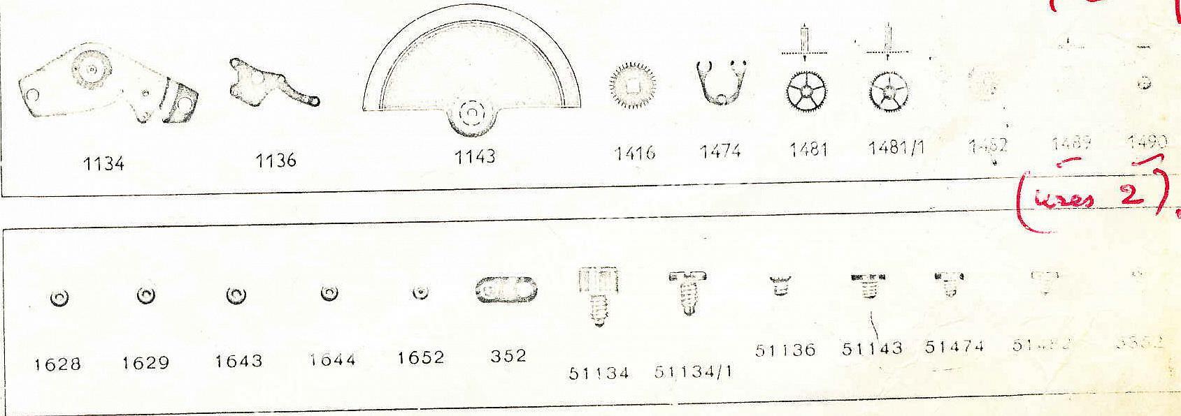 Enicar AR 1124 watch parts Enicar AR 1124 watch parts