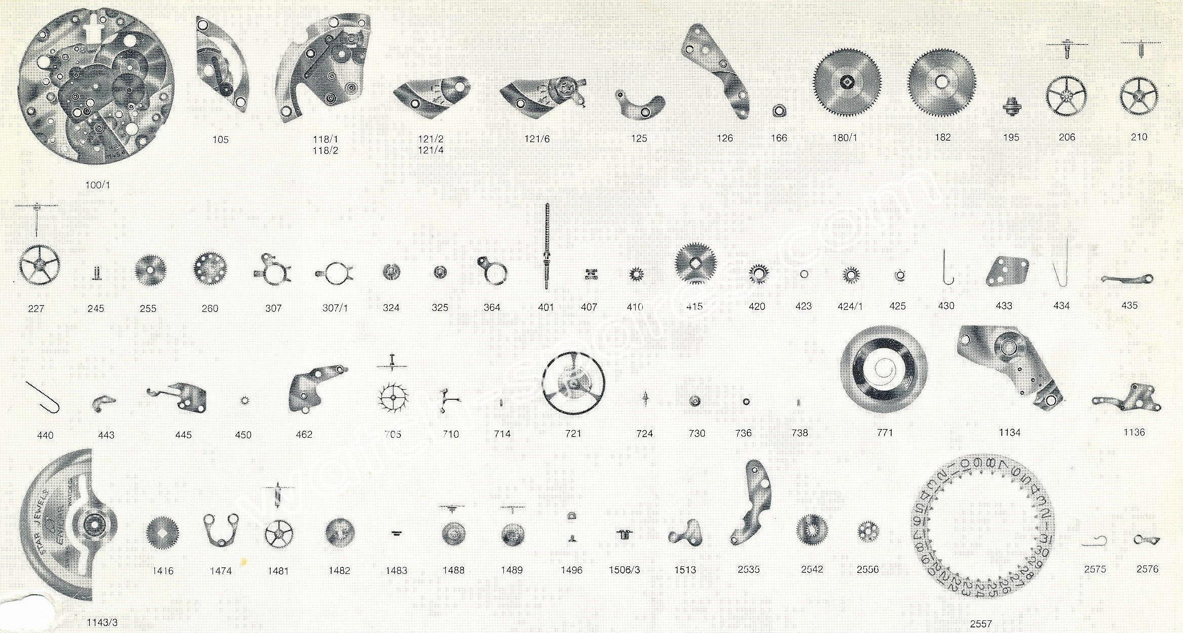 Enicar AR 1147 B watch parts Enicar AR 1147 B watch parts
