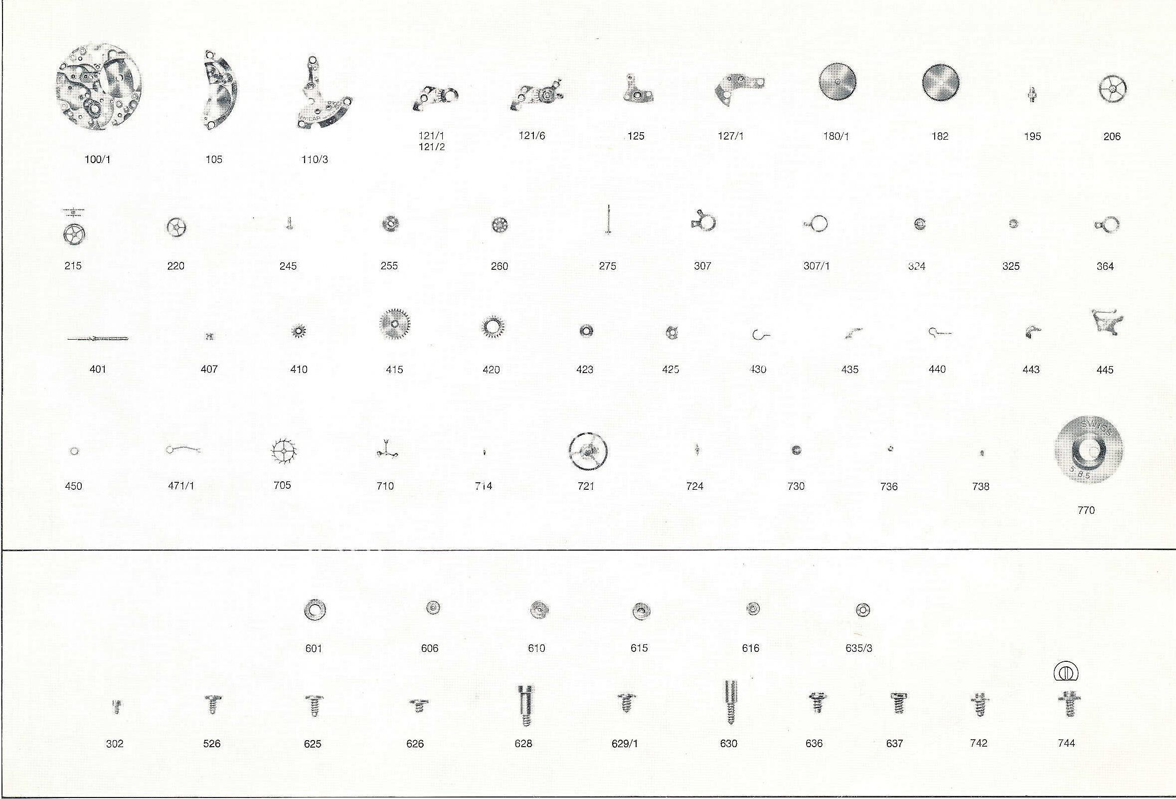 Enicar AR 690 B watch parts Enicar AR 690 B watch parts