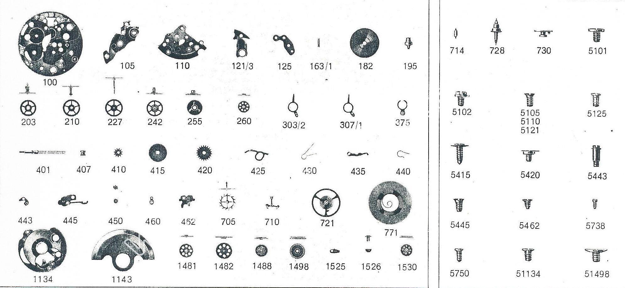 Enicar AR 764 watch parts Enicar AR 764 watch parts