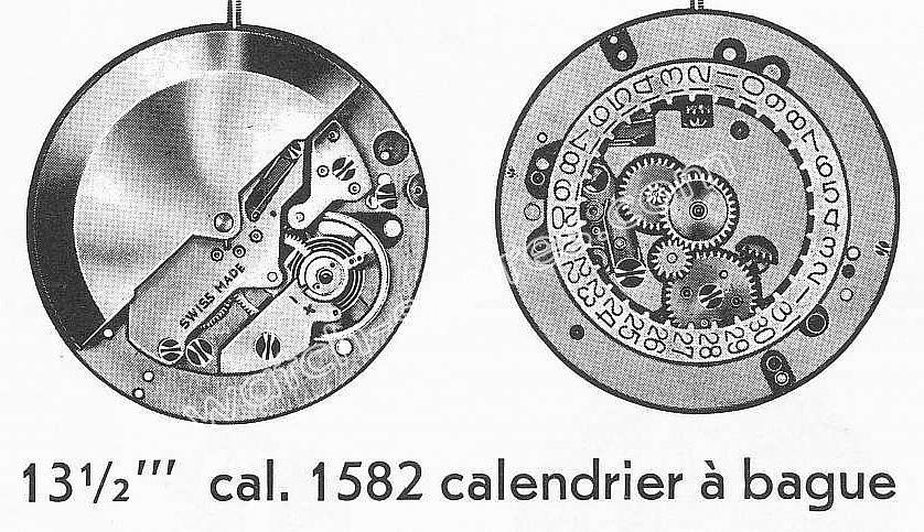 Baumgartner BFG 1582 watch calander movement Baumgartner BFG 1582 watch calander movement