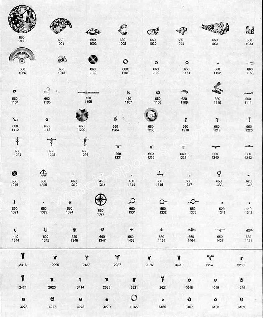 Omega 663 watch parts Omega 663 watch parts