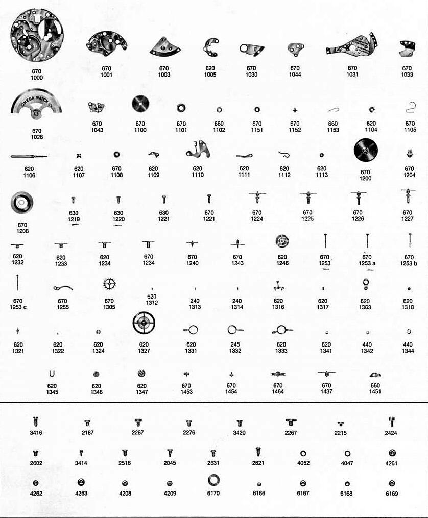 Omega 681 watch parts Omega 681 watch parts