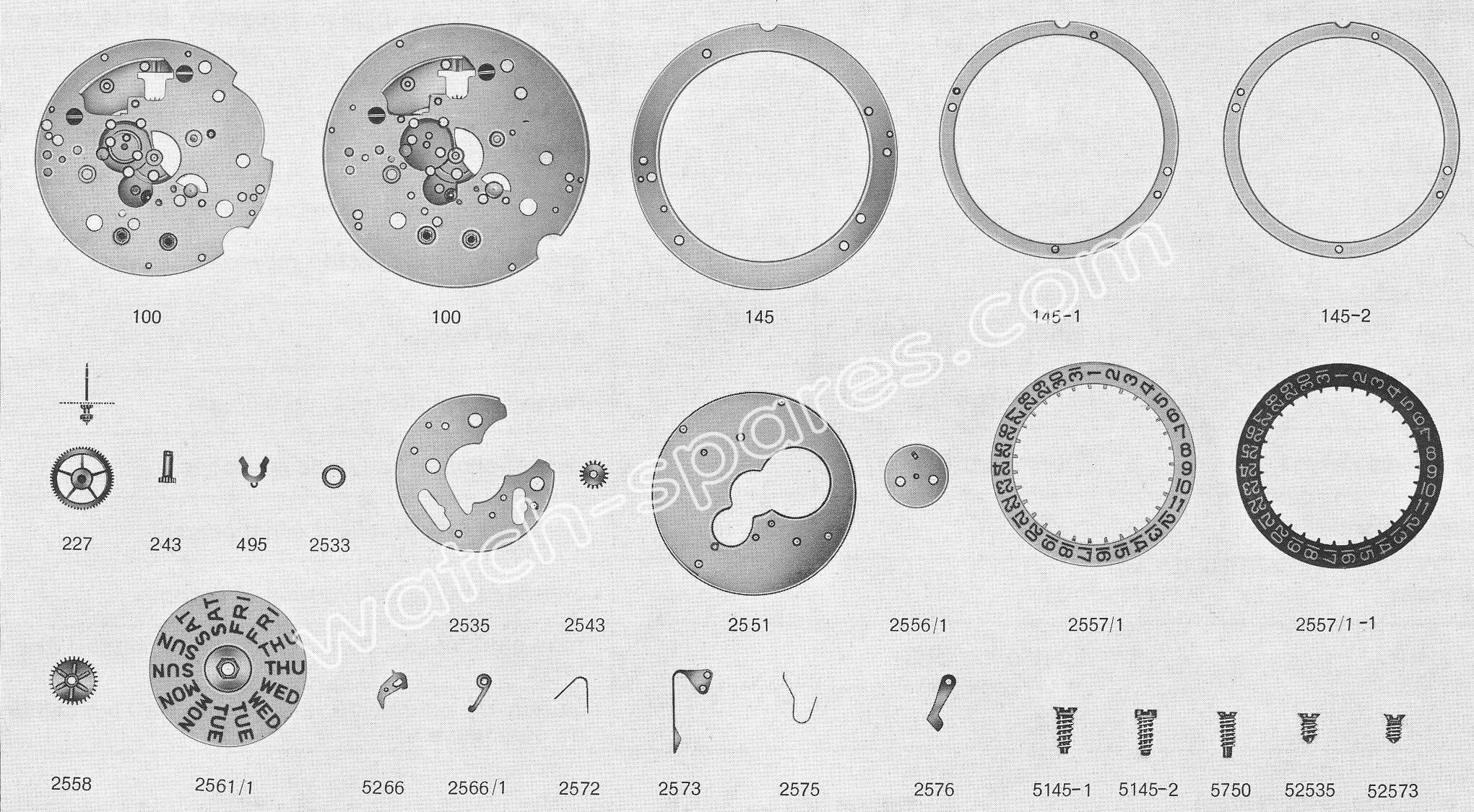 Baumgartner BFG 582 31.7 watch Date spare parts Baumgartner BFG 582 31.7 watch Date spare parts