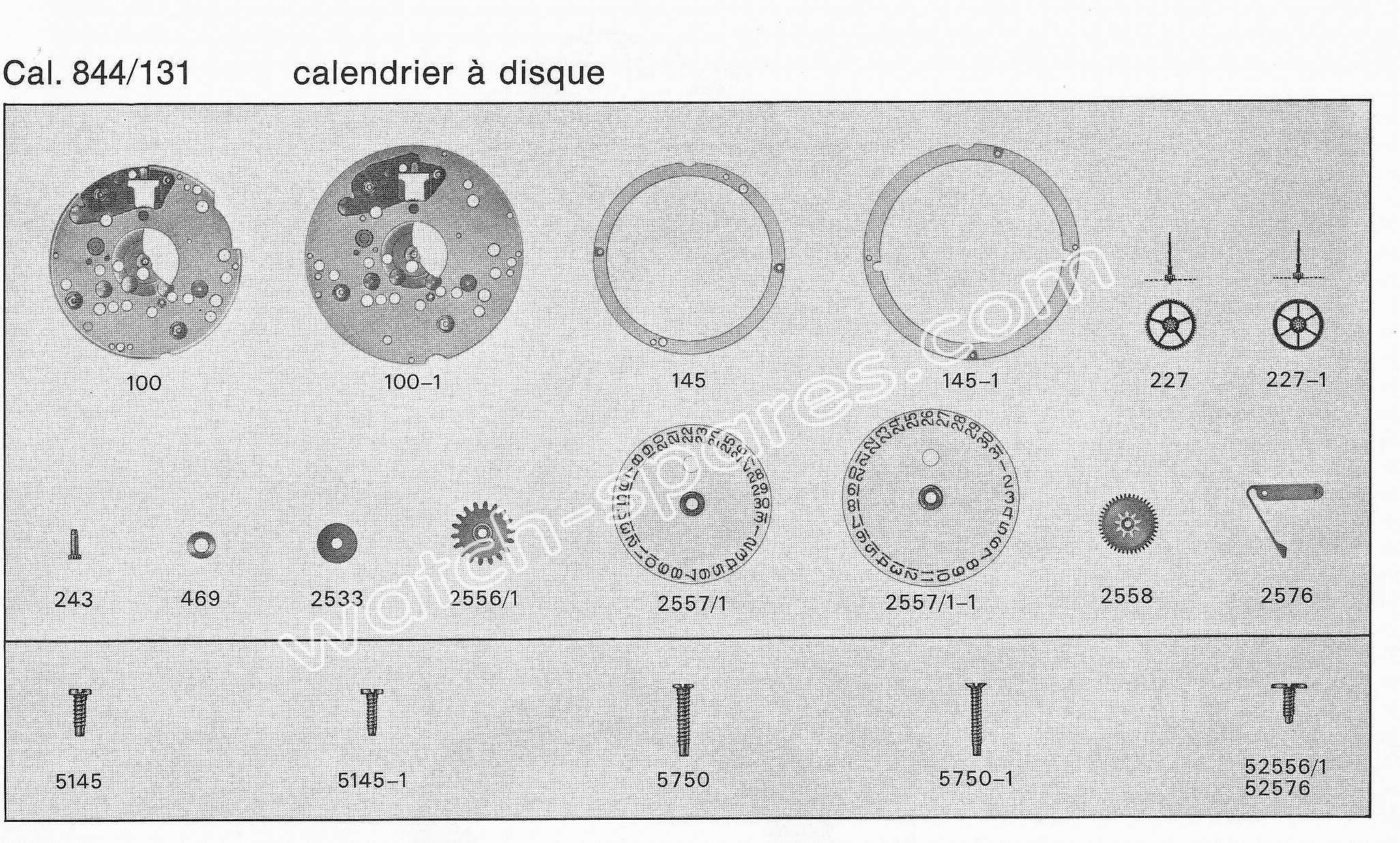 Baumgartner BFG 844 131 watch date parts Baumgartner BFG 844 131 watch date parts