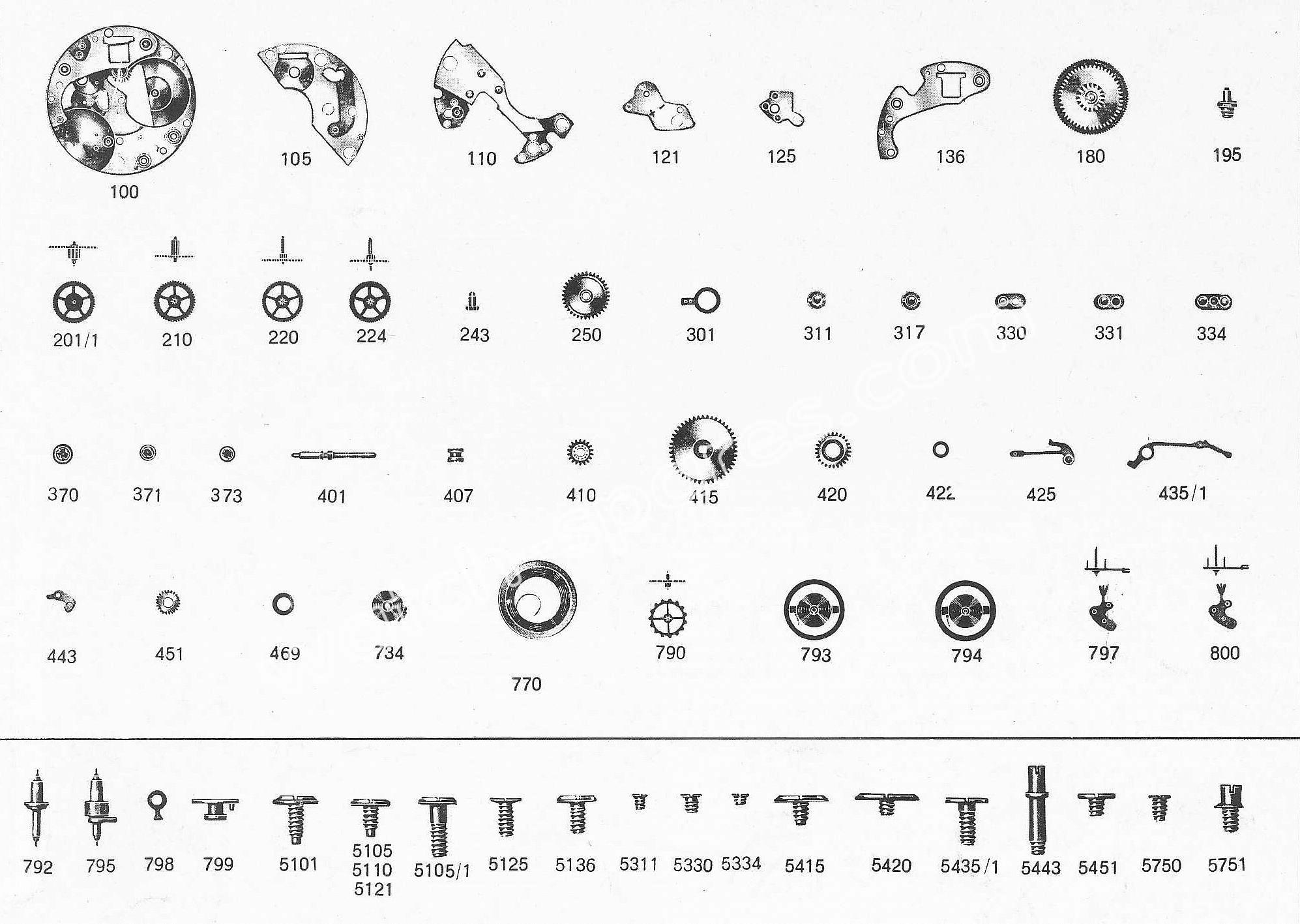 Baumgartner BFG 910 watch spare parts Baumgartner BFG 910 watch spare parts