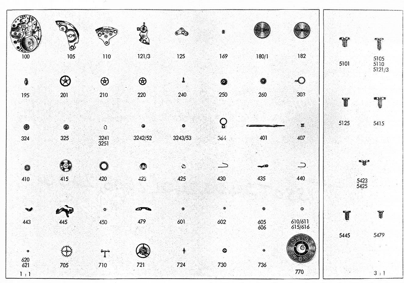 Tissot 2401 watch spare parts Tissot 2401 watch spare parts