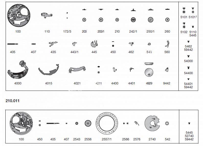 ETA 210.011 watch spare parts ETA 210.011 watch spare parts