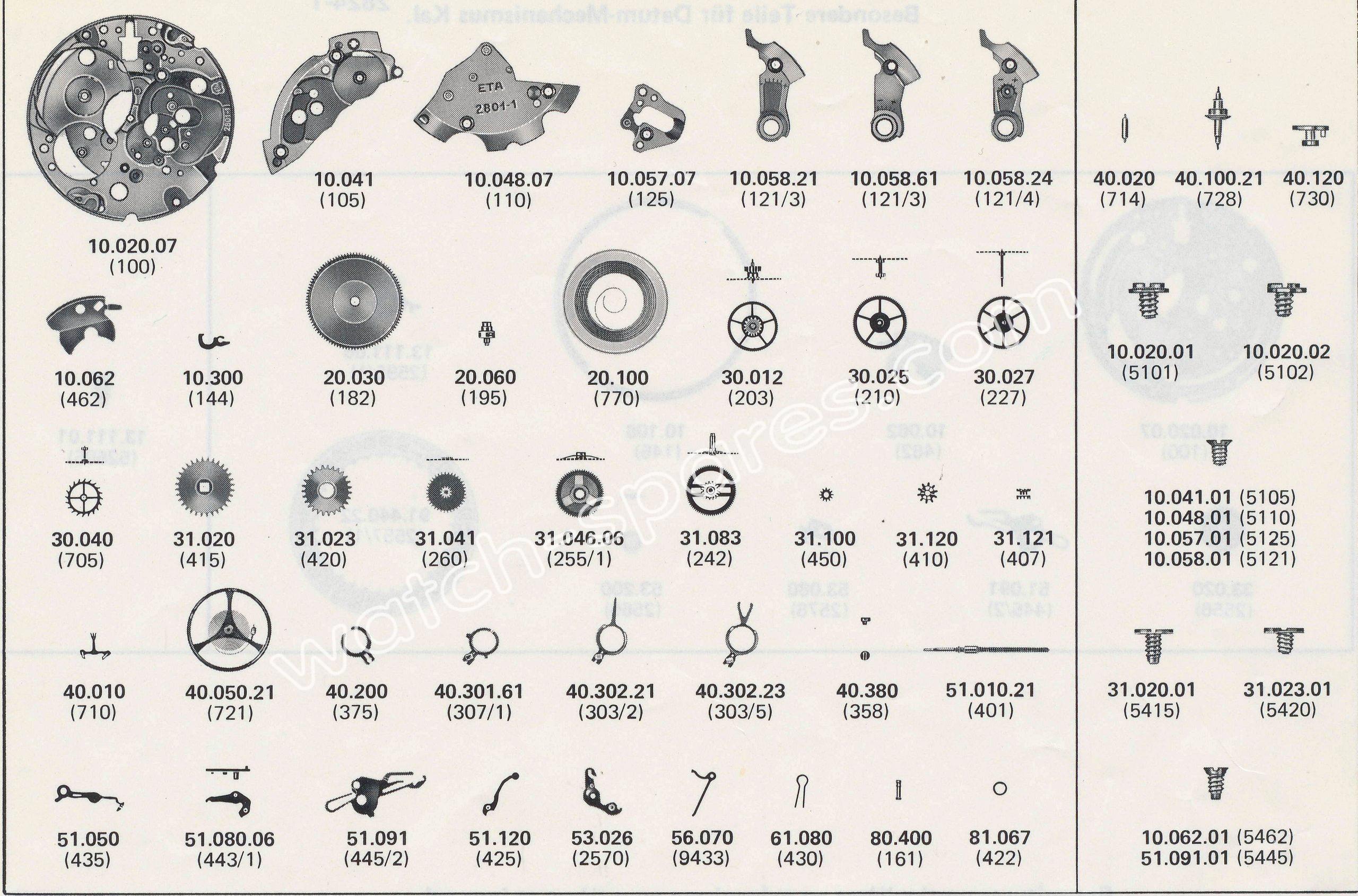 ETA 2801 1 watch spare parts ETA 2801 1 watch spare parts