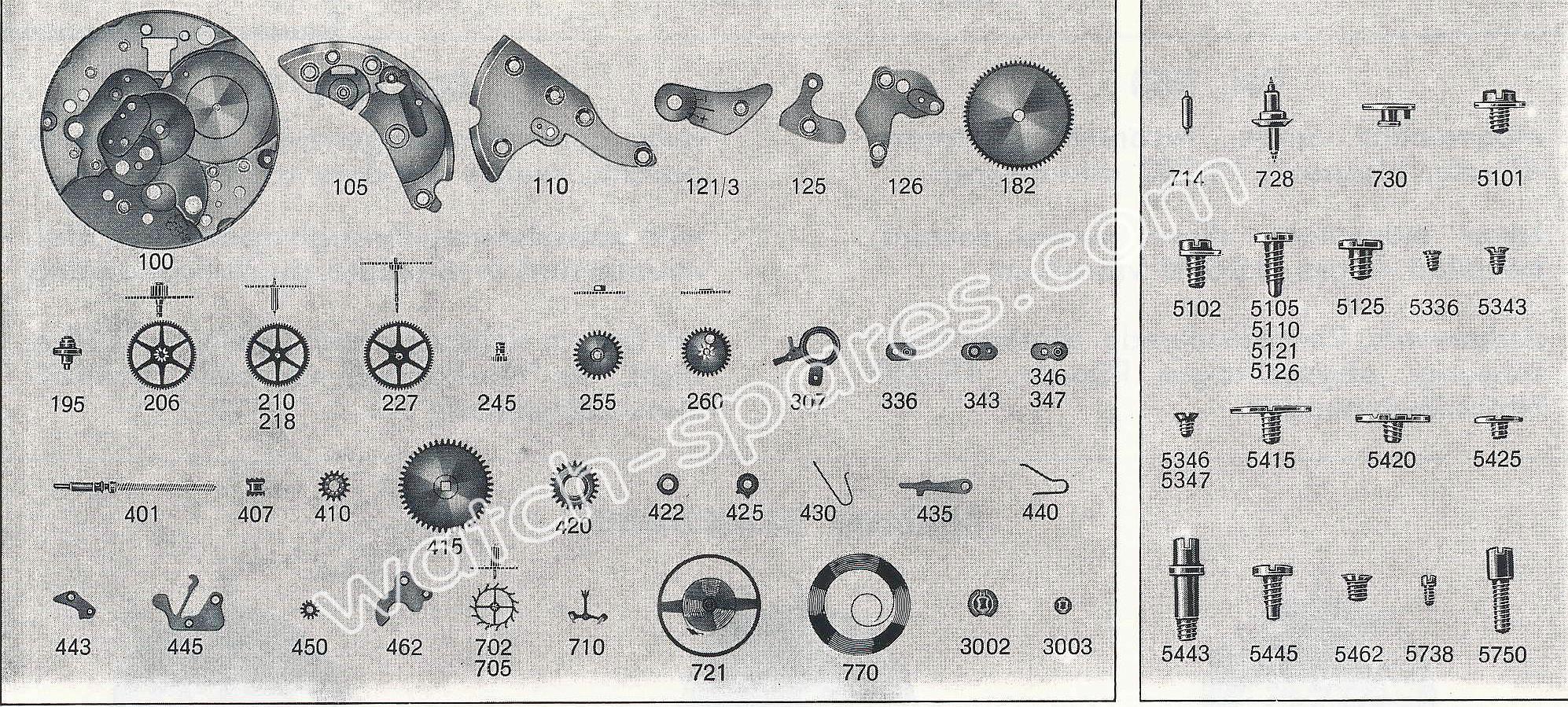 FHF ST 969.4 watch spare parts FHF ST 969.4 watch spare parts