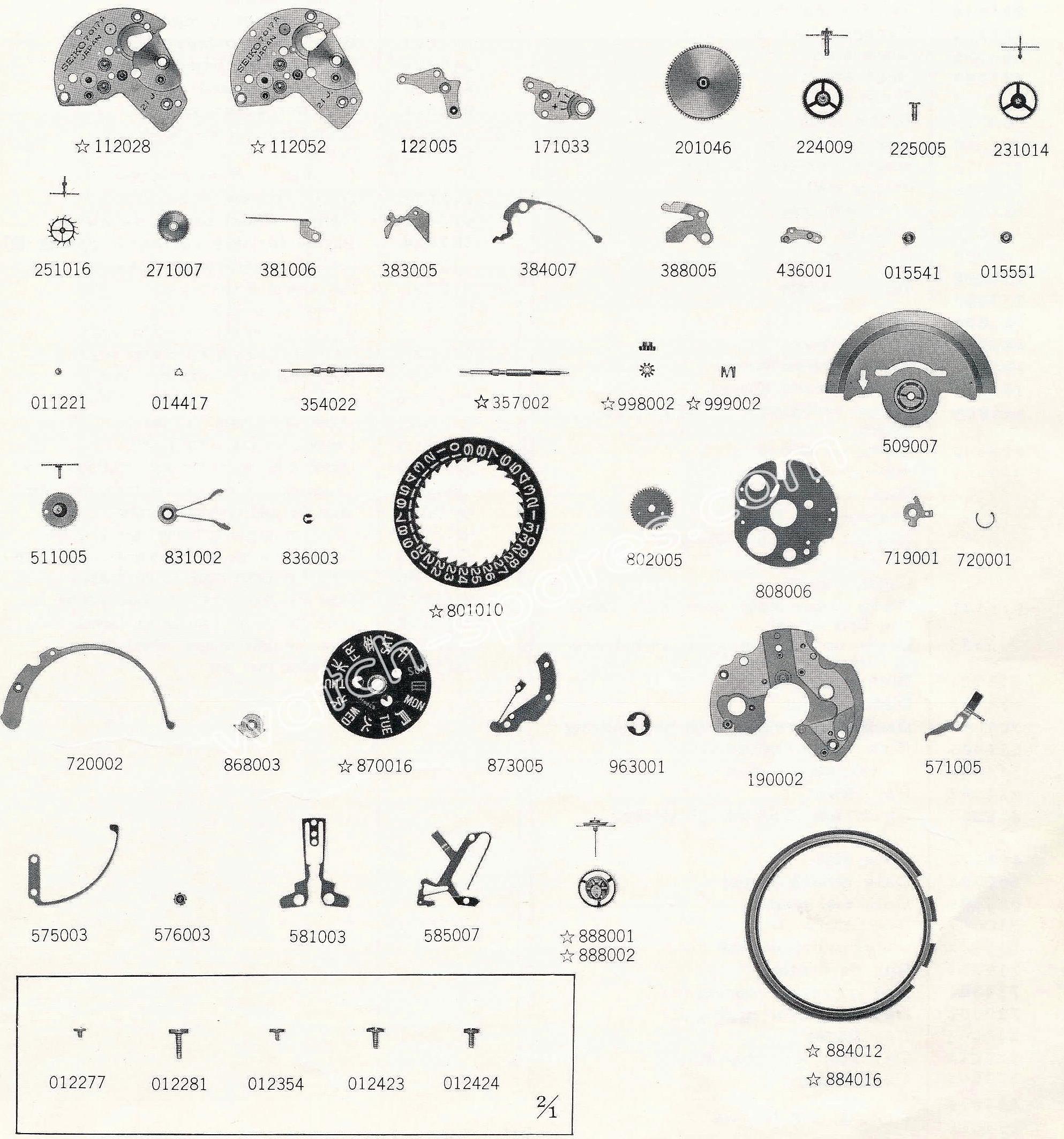 SEIKO 7017A watch spare parts SEIKO 7017A watch spare parts