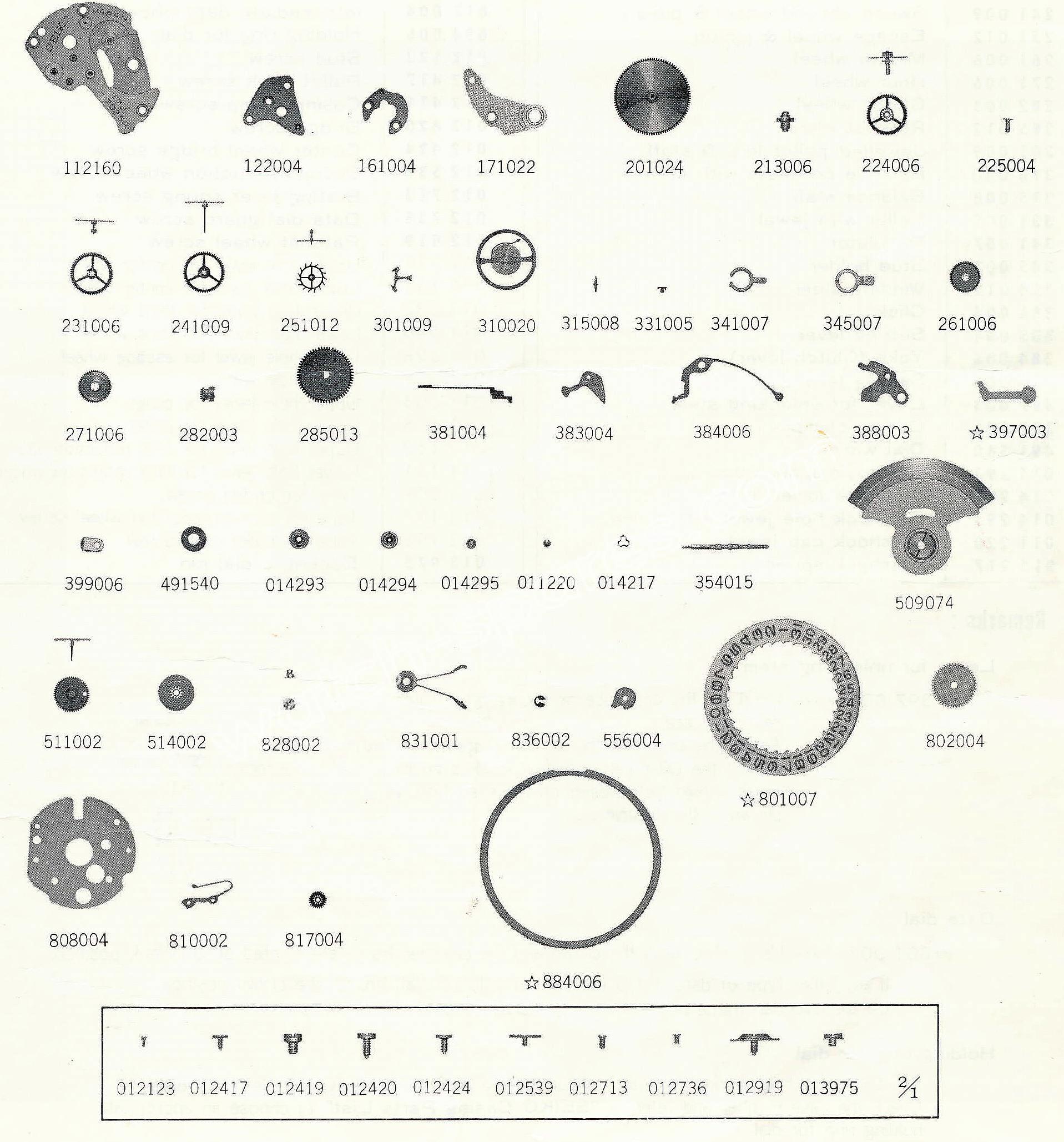 SEIKO 7025A watch spare parts SEIKO 7025A watch spare parts